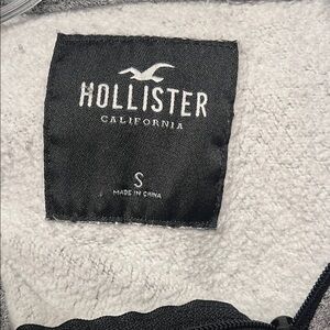 Hollister Light Gray Fleece Jacket